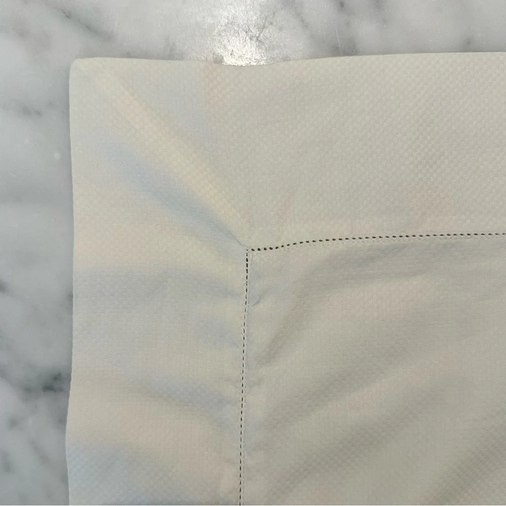 Portico luxury linens. Set of two ivory euro shams